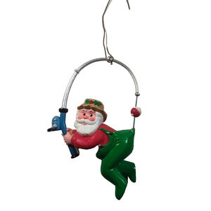 Hallmark Keepsake Ornament Hooked On Santa Fishing Hunting